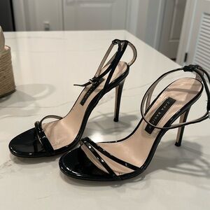 Zara Patent Black Heels
